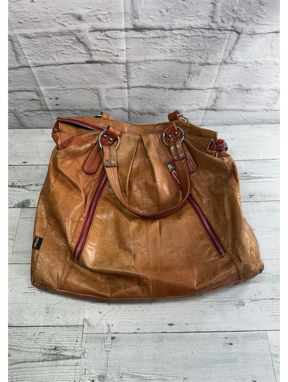 Tano Mustard Yellow Soft Leather Satchel With Full Zip & Shoulder Strap